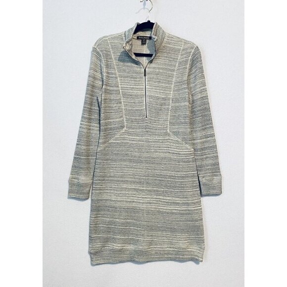Tommy Bahama Dress Womens Small Salt Meadow Waffle Half Zip Heather Gray Boho - Picture 1 of 5